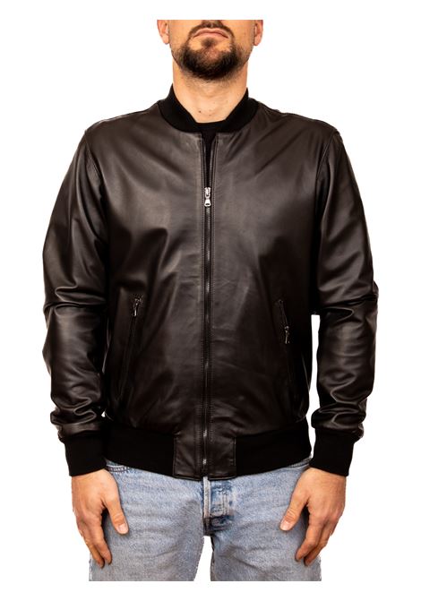 Black bomber jacket PK BY PASKAL | 789NAPPA-NERO